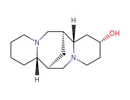 Molecular Structure of 14145-73-4 (7,14-Methano-2H,6H-dipyrido[1,2-a:1',2'-e][1,5]diazocin-2-ol,dodecahydro-, (2R,7R,7aS,14R,14aR)-)