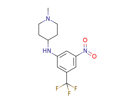 Molecular Structure of 1529769-59-2 (1-methyl-N-[3-nitro-5-(trifluoromethyl)phenyl]piperidin-4-amine)
