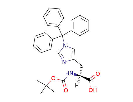 Molecular Structure of 32926-43-5 (N-Boc-N'-trityl-L-histidine)
