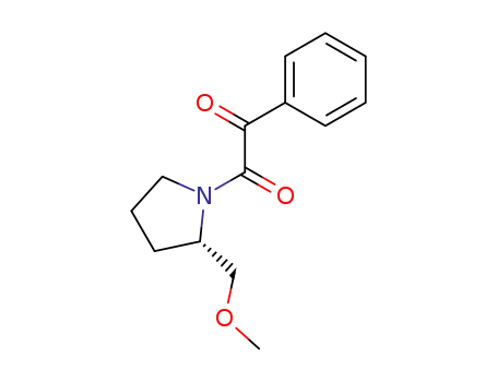 Molecular Structure of 113742-94-2 (Pyrrolidine, 2-(methoxymethyl)-1-(oxophenylacetyl)-, (S)-)