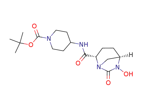 Molecular Structure of 1174020-64-4 ((2S,5R)-2-carbamoyl-7-oxo-1,6-diazabicyclo[3.2.1]octan-6-yl sulfate)