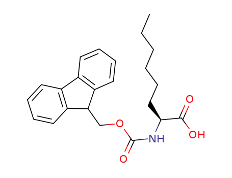 Molecular Structure of 888725-91-5 (Octanoic acid, 2-[[(9H-fluoren-9-ylmethoxy)carbonyl]amino]-, (2S)-)