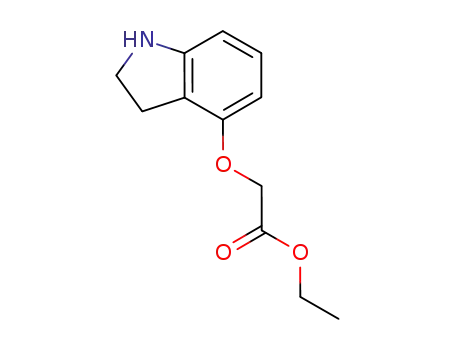 Molecular Structure of 947382-57-2 (Acetic acid, 2-[(2,3-dihydro-1H-indol-4-yl)oxy]-, ethyl ester)