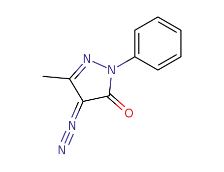 Molecular Structure of 1781-33-5 (1-Phenyl-3-methyl-4-diazo-1H-pyrazole-5(4H)-one)