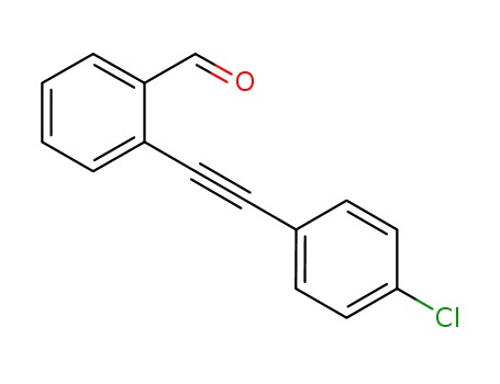 Molecular Structure of 1251832-81-1 ((2 - (4 - chlorobenzene) acetylene) benzaldehyde)