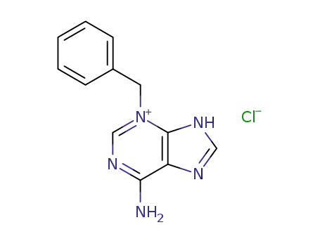6-amino-3-(phenylmethyl)-9H-purinium chloride
