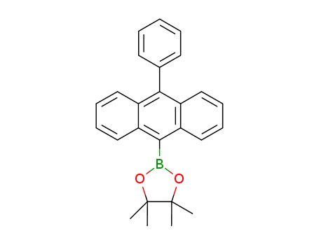 460347-59-5,(10-Phenyl-9-anthracenyl)boronic acid pinacol ester,(10-Phenyl-9-anthracenyl)boronic acid pinacol ester;4,4,5,5-Tetramethyl-2-(10-phenyl-9-anthryl)-1,3,2-dioxaborolane;