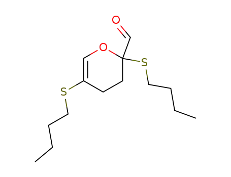 Molecular Structure of 33532-16-0 (2,5-bis(butylsulfanyl)-3,4-dihydro-2H-pyran-2-carbaldehyde)
