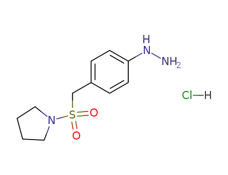 Molecular Structure of 334981-11-2 (4-(1-Pyrrolidinylsulforylmenthyl)phenylhydrazine hydrochloride)