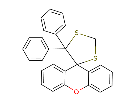Molecular Structure of 79999-64-7 (Spiro[1,3-dithiolane-4,9'-[9H]xanthene], 5,5-diphenyl-)