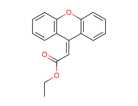 Molecular Structure of 17792-13-1 (Acetic acid, 9H-xanthen-9-ylidene-, ethyl ester)