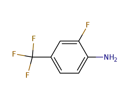 Molecular Structure of 69409-98-9 (2-Fluoro-4-(trifluoromethyl)aniline)