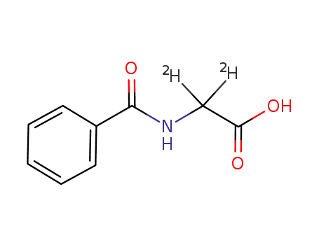 Molecular Structure of 208928-78-3 (N-BENZOYLGLYCINE-2,2-D2)