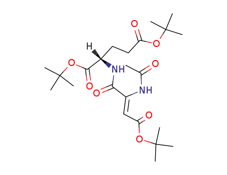 Molecular Structure of 128135-48-8 (L-Glutamic acid, N-[N-acetyl-(Z)-2,3-didehydro-a-aspartyl]-,
tris(1,1-dimethylethyl) ester)