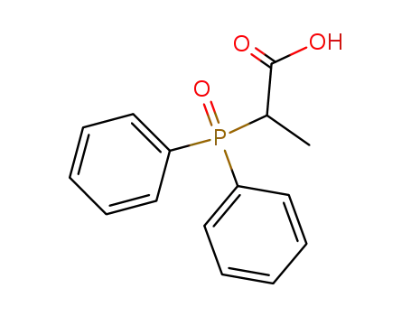 Molecular Structure of 85324-36-3 ((R,S)-2-(diphenylphosphinoyl)propanoic acid)