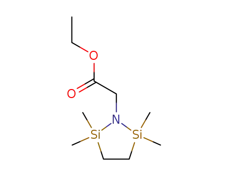 Molecular Structure of 78605-23-9 ((1-ETHOXYCARBONYLMETHYL)-2,2,5,5-TETRAMETHYL-1-AZA-2,5-DISILACYCLOPENTANE)