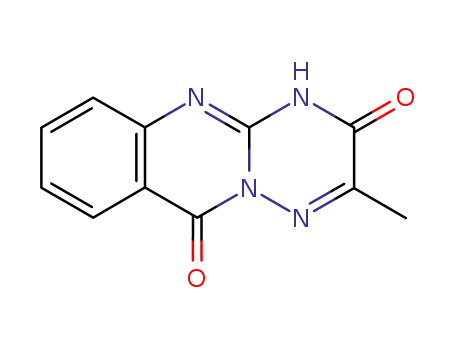 Molecular Structure of 89988-45-4 (3H-[1,2,4]Triazino[3,2-b]quinazoline-3,10(4H)-dione, 2-methyl-)