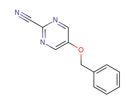 Molecular Structure of 166672-22-6 (5-(benzyloxy)pyrimidine-2-carbonitrile)