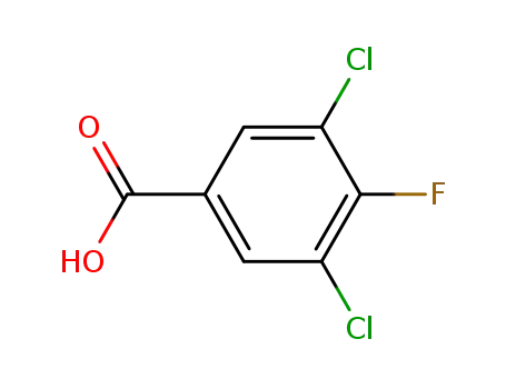 Molecular Structure of 98191-30-1 (3,5-Dichloro-4-fluorobenzoic acid)