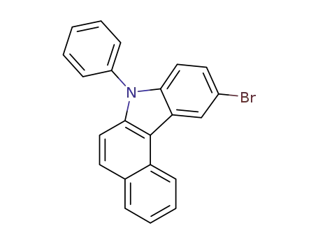 Molecular Structure of 1210469-11-6 (10-Bromo-7-phenyl-7H-benzo[c]carbazole)