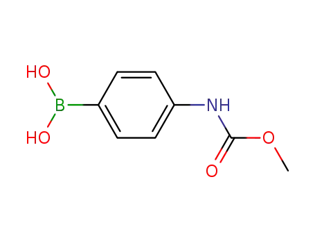 Molecular Structure of 850567-96-3 (4-(METHOXYCARBONYLAMINO)BENZENEBORONIC ACID)