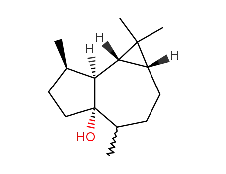 Molecular Structure of 5986-49-2 ((1aR,7aα,7bβ)-Decahydro-1,1,4α,7β-tetramethyl-4aH-cycloprop[e]azulen-4aα-ol)