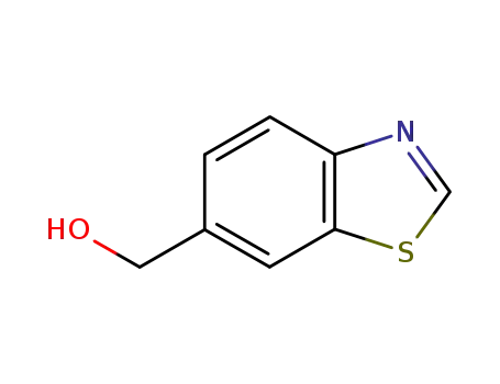 Molecular Structure of 19989-66-3 (6-(HYDROXYMETHYL)BENZOTHIAZOLE)