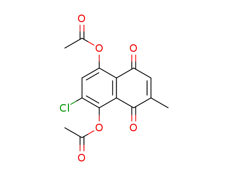 Molecular Structure of 87712-29-6 (1,4-Naphthalenedione, 5,8-bis(acetyloxy)-7-chloro-2-methyl-)