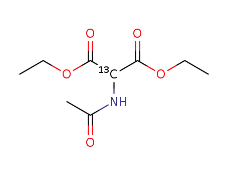 Molecular Structure of 68882-34-8 (Diethyl acetamidomalonate-2-13C)