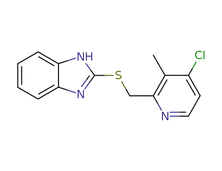Molecular Structure of 103312-62-5 (2-[(4-Chloro-3-Methyl-2-Pyridinyl-methyl)thio]-1H-Benzimidazole)
