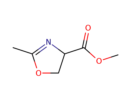 Molecular Structure of 155884-28-9 (4-Oxazolecarboxylicacid,4,5-dihydro-2-methyl-,methylester(9CI))