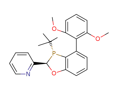Molecular Structure of 1542796-11-1 (2-((2R,3R)-3-(tert-butyl)-4-(2,6-dimethoxyphenyl)-2,3-dihydrobenzo[d][1,3]oxaphosphol-2-yl)pyridine)