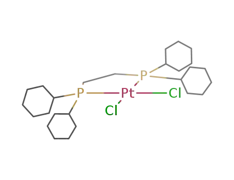 Molecular Structure of 90667-70-2 (dichloro{bis(dicyclohexylphosphino)ethane}platinum(II))