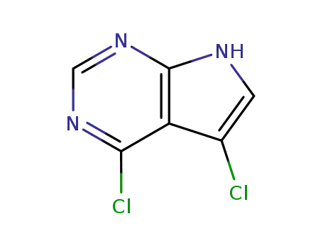 Molecular Structure of 115093-90-8 (4,5-Dichloro-7H-pyrrolo[2,3-d]pyrimidine)