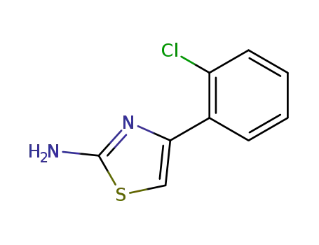 Molecular Structure of 21344-90-1 (4-(2-CHLORO-PHENYL)-THIAZOL-2-YLAMINE)