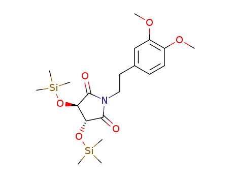 Molecular Structure of 749922-52-9 (2,5-Pyrrolidinedione,
1-[2-(3,4-dimethoxyphenyl)ethyl]-3,4-bis[(trimethylsilyl)oxy]-, (3R,4R)-)