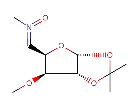 Molecular Structure of 37797-42-5 ((E)-(4-methoxy-7,7-dimethyl-2,6,8-trioxabicyclo[3.3.0]oct-3-yl)methyli dene-methyl-oxido-azanium)