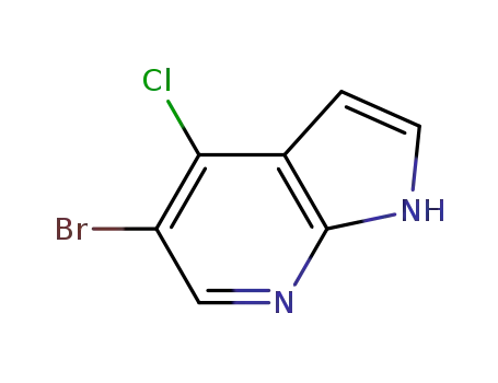 Molecular Structure of 876343-82-7 (5-Bromo-4-chloro-1H-pyrrolo[2,3-b]pyridine)