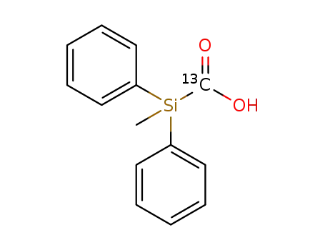 Molecular Structure of 1346220-47-0 (<SUP>13</SUP>C-methyldiphenylsilanecarboxylic acid)
