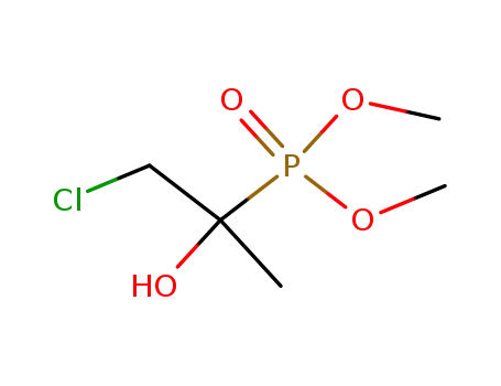 Molecular Structure of 4185-83-5 (Phosphonic acid, (2-chloro-1-hydroxy-1-methylethyl)-, dimethyl ester)