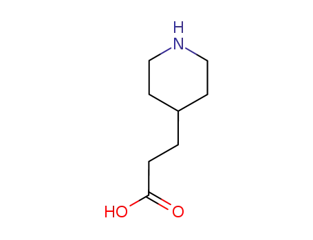 Molecular Structure of 1822-32-8 (3-Piperidin-4-yl-propionic acid)