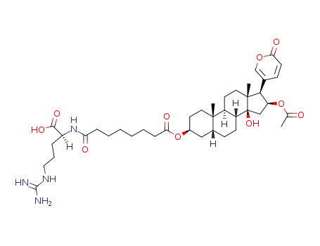 N~2~-(8-{[16-(Acetyloxy)-14-hydroxy-17-(2-oxo-2H-pyran-4-yl)androstan-3-yl]oxy}-1-hydroxy-8-oxooctylidene)arginine