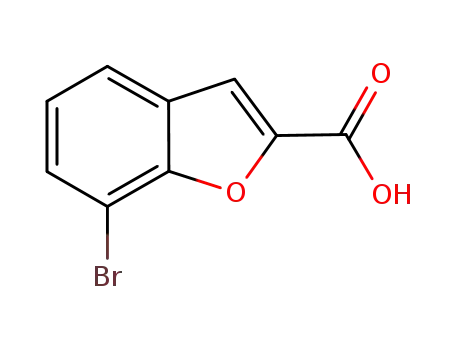 Molecular Structure of 550998-59-9 (7-Bromo-1-benzofuran-2-carboxylicacid)