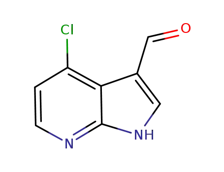 Molecular Structure of 918515-16-9 (1H-Pyrrolo[2,3-b]pyridine-3-carboxaldehyde, 4-chloro-)
