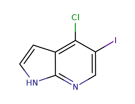 Molecular Structure of 1015610-31-7 (4-Chloro-5-iodo-1H-pyrrolo[2,3-b]pyridine)
