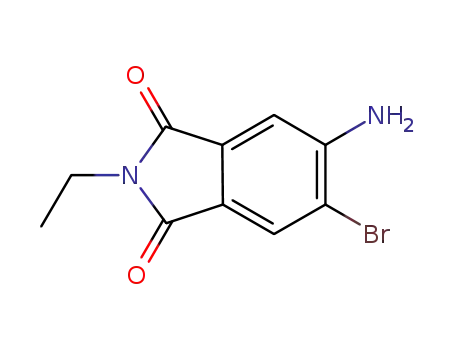 Molecular Structure of 60878-42-4 (1H-Isoindole-1,3(2H)-dione, 5-amino-6-bromo-2-ethyl-)