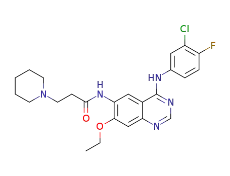 N-(4-(3-chloro-4-fluoroanilino)-7-ethoxyquinazolin-6-yl)-3-piperidin-1-ylpropanamide
