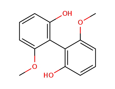 Molecular Structure of 107777-49-1 ([1,1'-Biphenyl]-2,2'-diol, 6,6'-dimethoxy-)