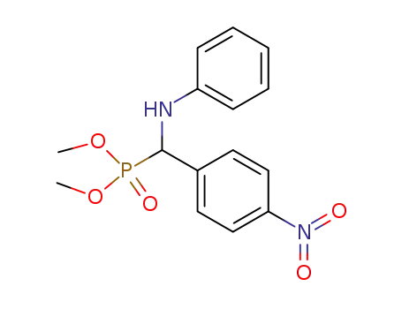 Molecular Structure of 141380-75-8 (Phosphonic acid, [(4-nitrophenyl)(phenylamino)methyl]-, dimethyl ester)
