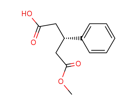 Molecular Structure of 101713-10-4 (Pentanedioic acid, 3-phenyl-, monomethyl ester, (S)-)
